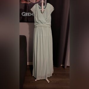 light blue flowy dress